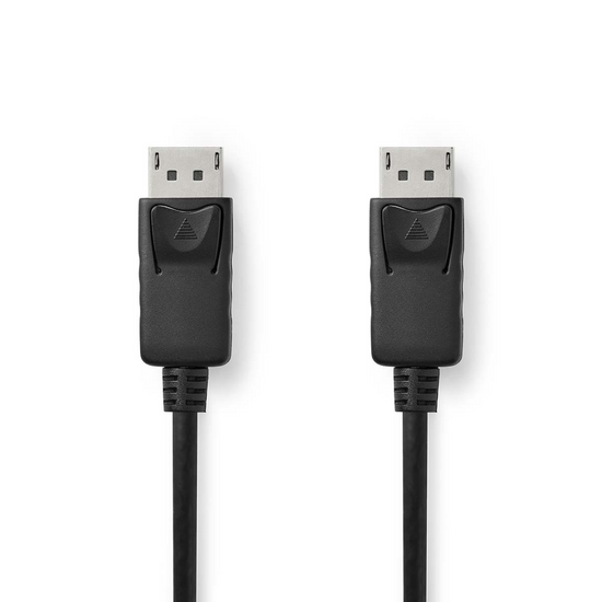 DisplayPort-Kabel DisplayPort Male DisplayPort Male 4K@60Hz Vernikkeld 2.00 m Rond PVC Zwart Label