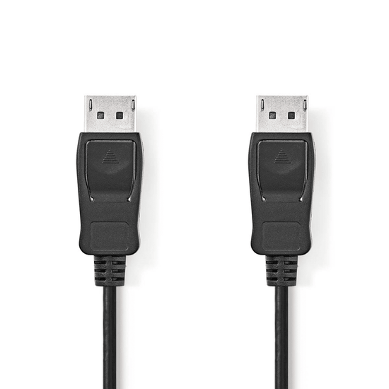 DisplayPort-Kabel DisplayPort Male DisplayPort Male 4K@60Hz Vernikkeld 2.00 m Rond PVC Zwart Polybag