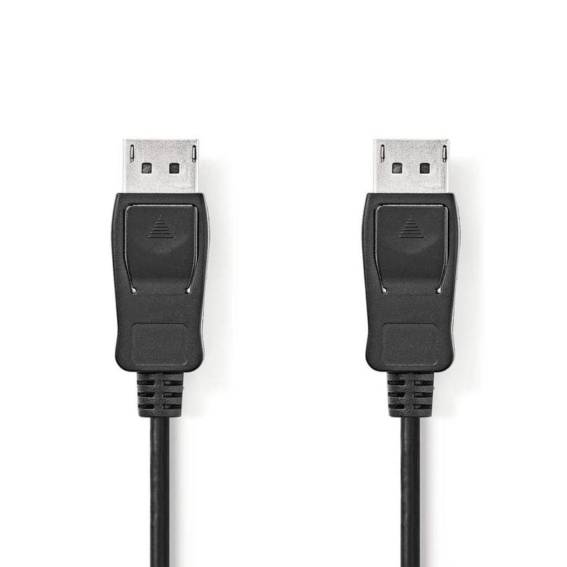 DisplayPort-Kabel DisplayPort Male DisplayPort Male 4K@60Hz Vernikkeld 2.00 m Rond PVC Zwart Polybag