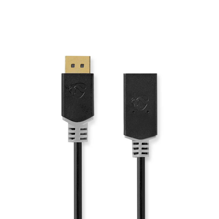 DisplayPort-Kabel DisplayPort Male HDMI Connector 4K@30Hz Verguld 0.20 m Rond PVC Antraciet Doos
