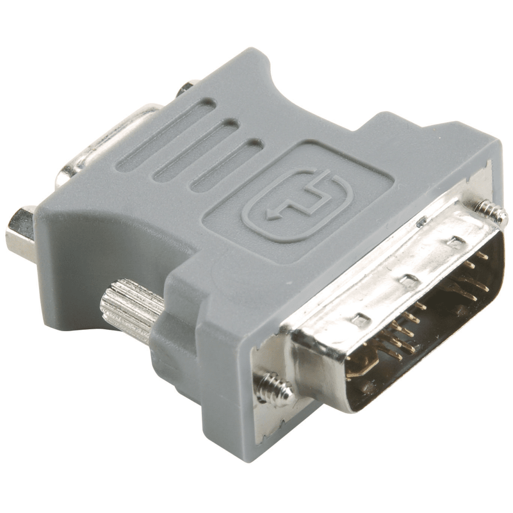 DVI-Adapter DVI-A 12+5-Pins Male - VGA Female 15-Pins Grijs