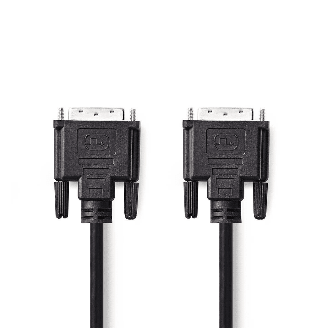 DVI-Kabel DVI-D 24+1-Pins Male DVI-D 24+1-Pins Male 1080p Vernikkeld 10.0 m Recht PVC Zwart Polybag
