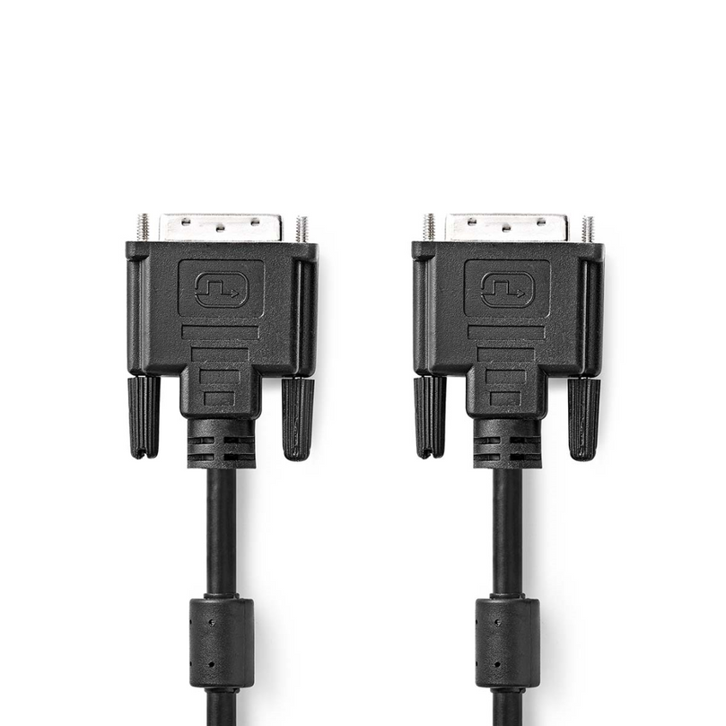 DVI-Kabel DVI-D 24+1-Pins Male DVI-D 24+1-Pins Male 2560x1600 Vernikkeld 2.00 m Recht PVC Zwart Polybag