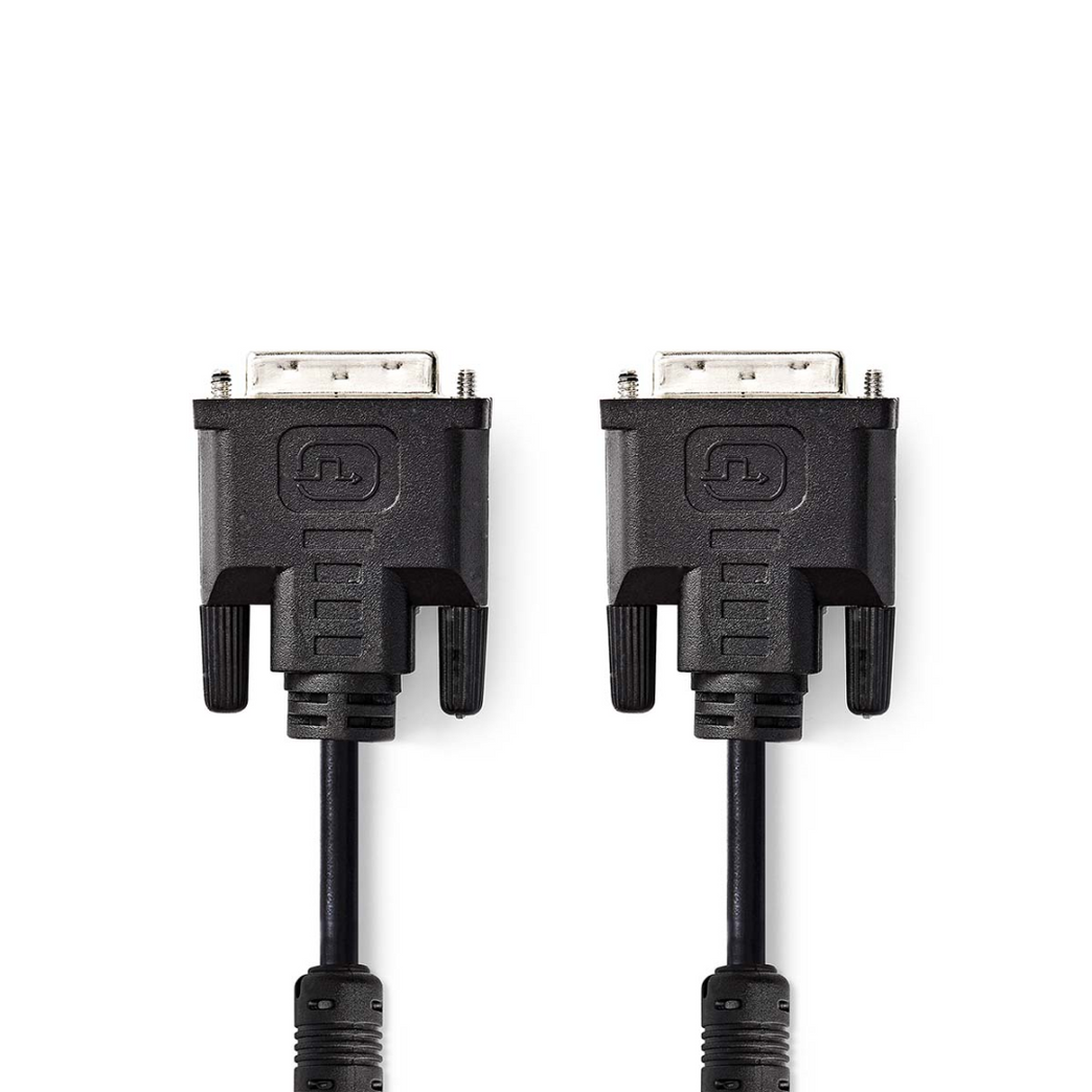 DVI-Kabel DVI-I 24+5-Pin Male DVI-I 24+5-Pin Male 2560x1600 Vernikkeld 2.00 m Recht PVC Zwart Polybag