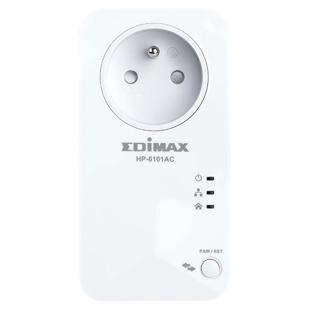 Edimax 600Mbps PowerLine Adapter met geïntegreerd stopcontact 2-stuks