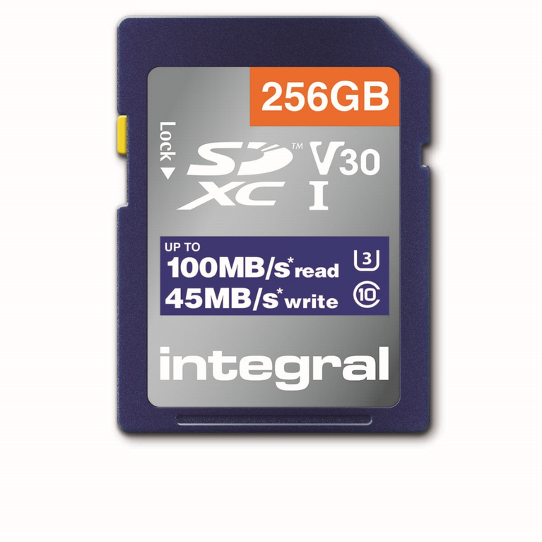High Speed SDHC/XC V30 UHS-I U3 256GB SD Geheugenkaart