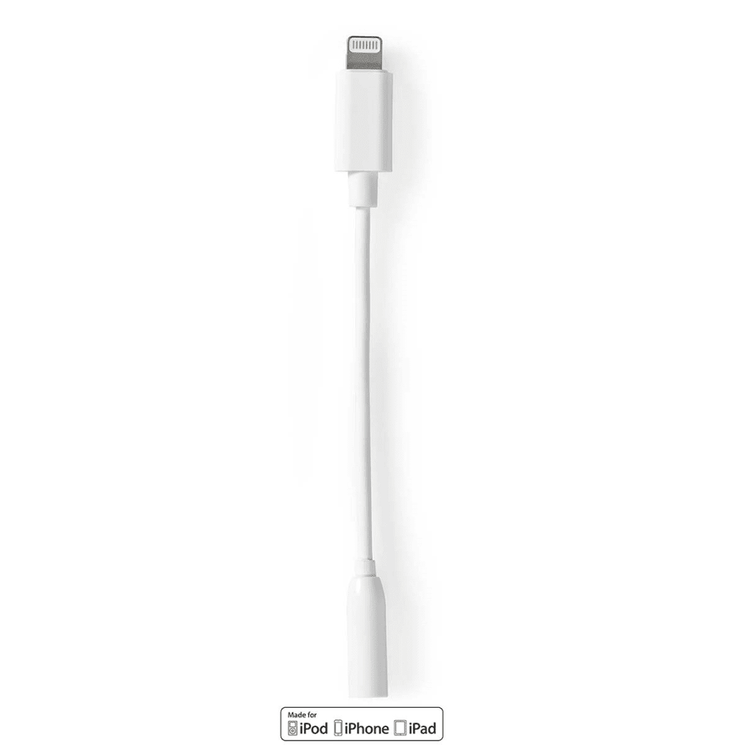 Lightning-Adapter Apple Lightning 8-Pins 3,5 mm Female Vernikkeld 0.10 m Rond TPE