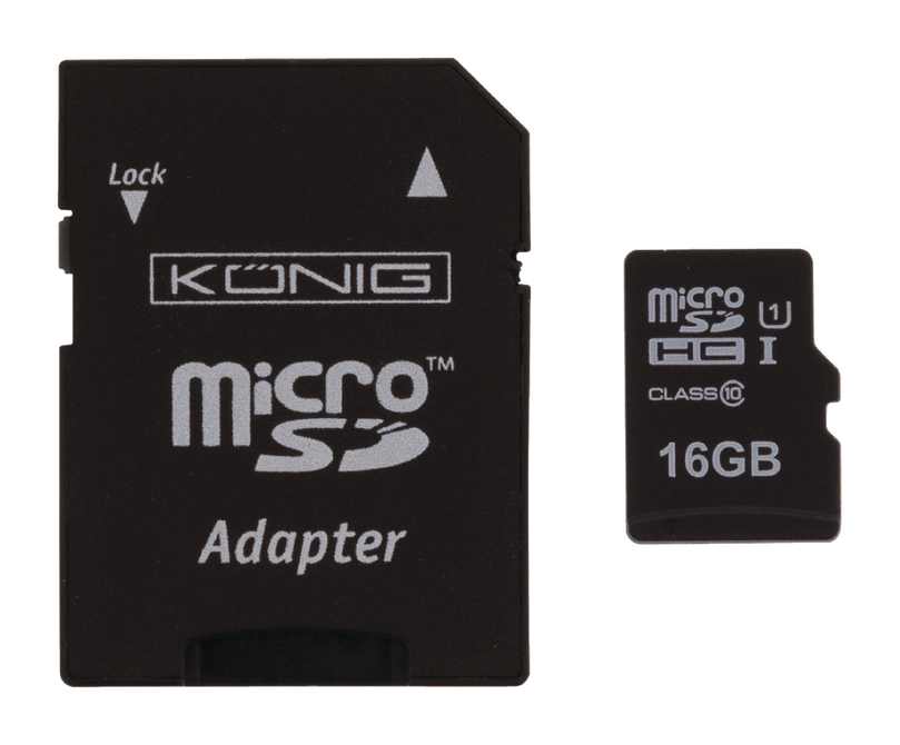 microSDHC Geheugenkaart Klasse UHS-I 16 GB