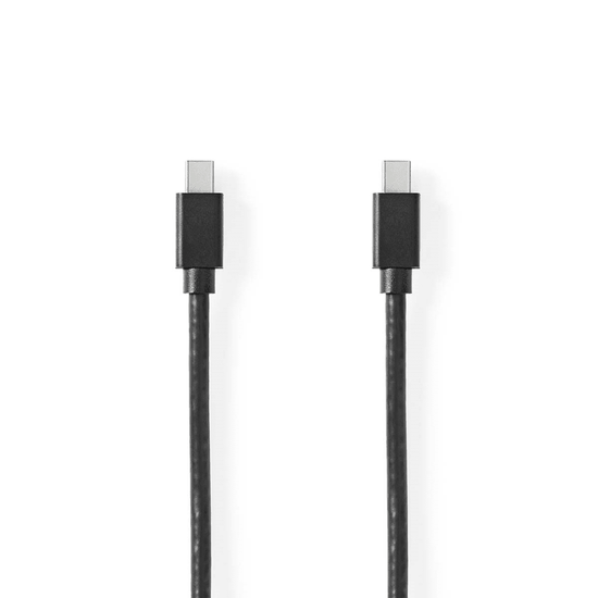 Mini DisplayPort-Kabel DisplayPort 1.4 Mini-DisplayPort Male Mini-DisplayPort Male 48 Gbps Vernikkeld 2.00 m Rond PVC Zwart Blister