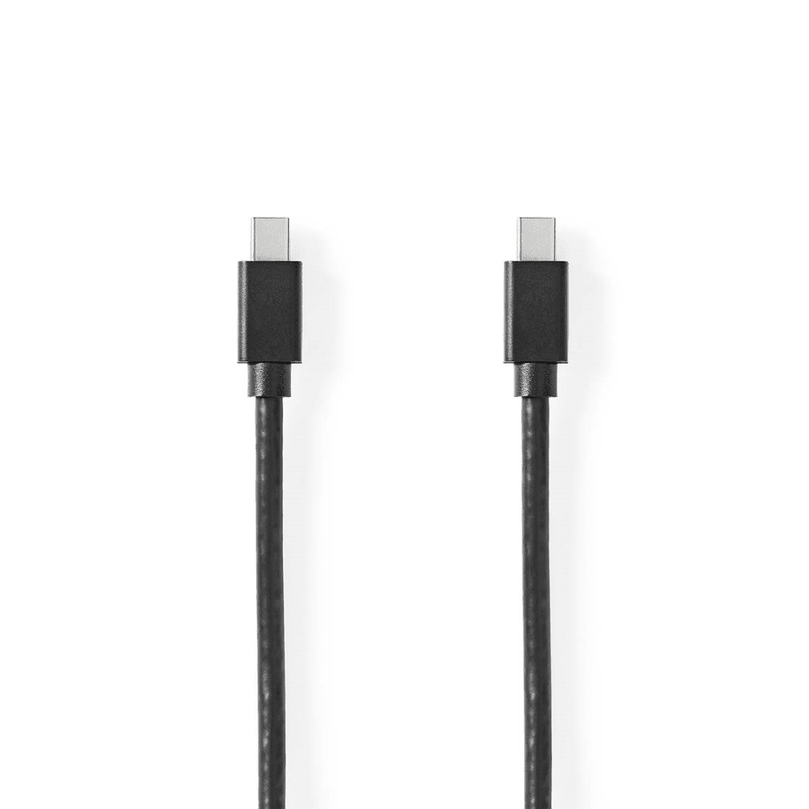 Mini DisplayPort-Kabel DisplayPort 1.4 Mini-DisplayPort Male Mini-DisplayPort Male 48 Gbps Vernikkeld 2.00 m Rond PVC Zwart Blister