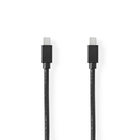Mini DisplayPort-Kabel DisplayPort 1.4 Mini-DisplayPort Male Mini-DisplayPort Male 48 Gbps Vernikkeld 2.00 m Rond PVC Zwart Polybag
