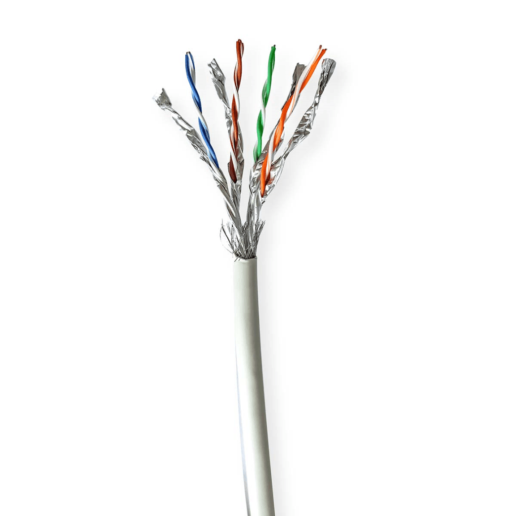 Netwerk Kabel Rol CAT7 Solid S/FTP Koper 100.0 m Binnenshuis Rond LSZH Grijs Gift Box