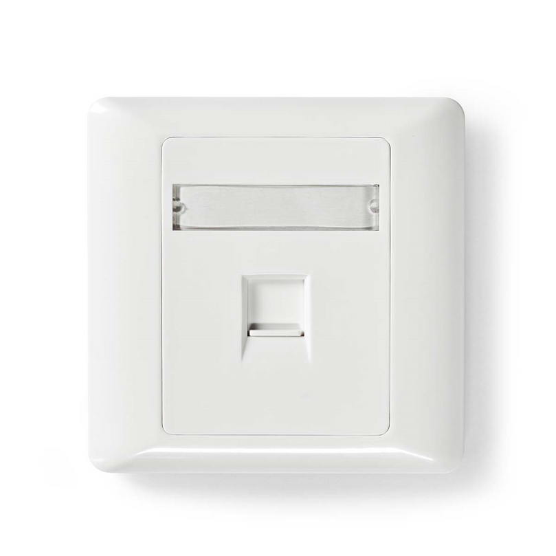 Netwerk Keystone-voorplaat Frontplaat RJ45 1 poort en ABS Wit Envelop