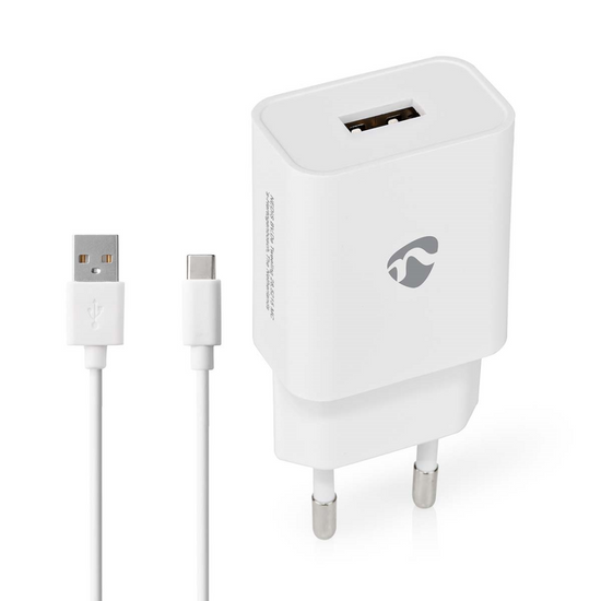 Oplader 12 W Snellaad functie 1x 2.4 A Outputs: 1 USB-A USB Type-C Los Kabel 1.00 m Single Voltage Output