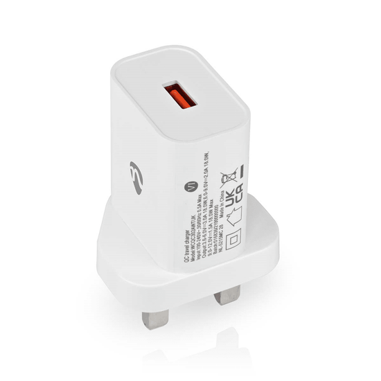 Oplader 18 W Snellaad functie 3.0 A Outputs: 1 USB-A Automatische Voltage Selectie