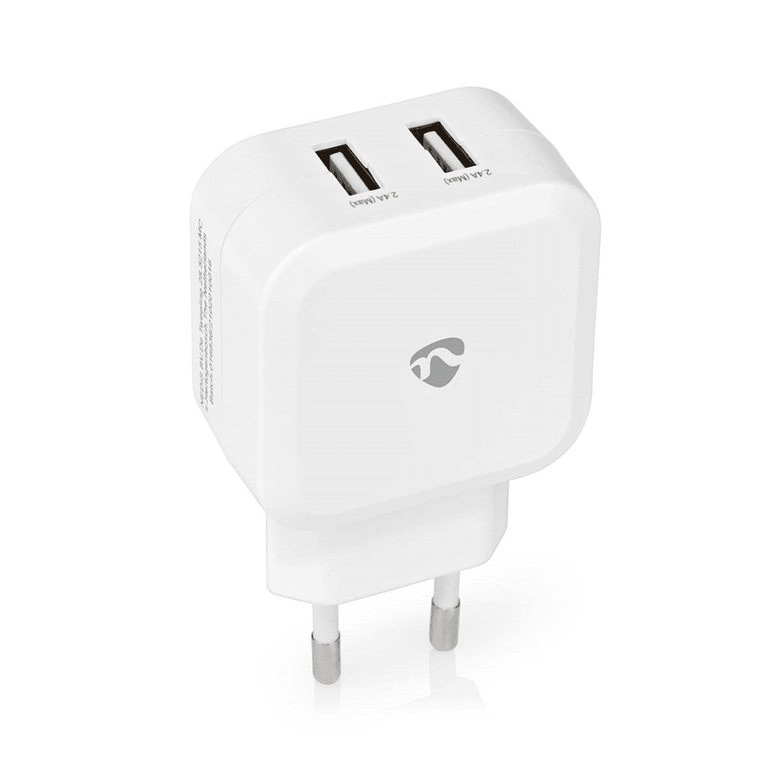 Oplader 24 W Snellaad functie 2x 2.4 A Outputs: 2 2x USB-A Geen Kabel Inbegrepen Single Voltage Output