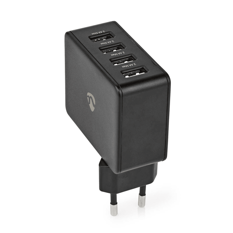 Oplader 24 W Snellaad functie 4x 2.4 A Outputs: 4 4x USB-A Geen Kabel Inbegrepen Single Voltage Output