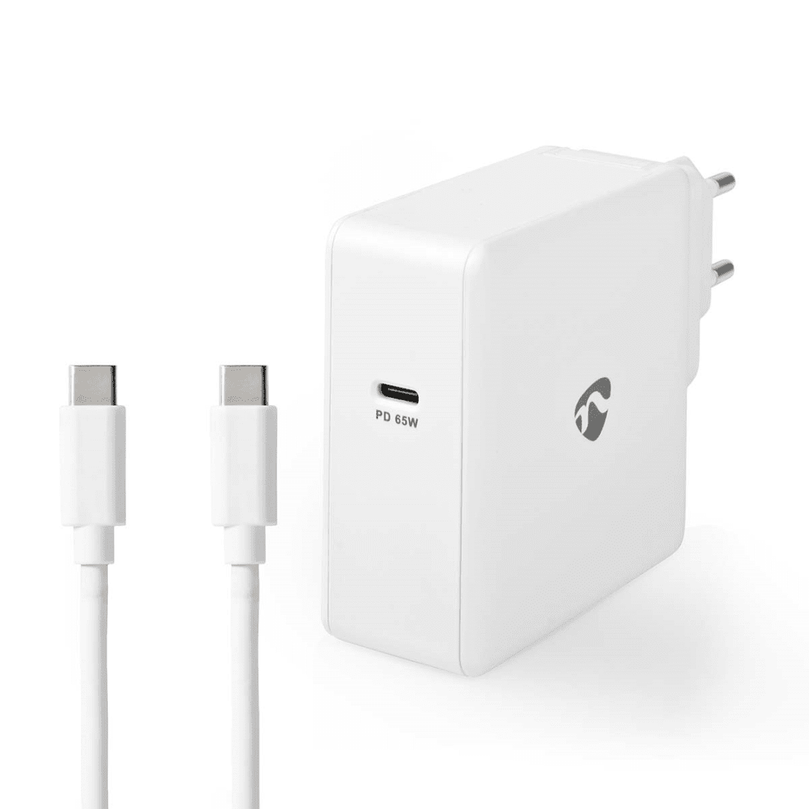 Oplader Snellaad functie PD3.0 27W / PD3.0 36W / PD3.0 45W / PD3.0 65W 3,0 A / 3,25 A A Outputs: 1 USB-C USB Type-C Los Kabel 3.00 m 65 W Automatische Voltage Selectie