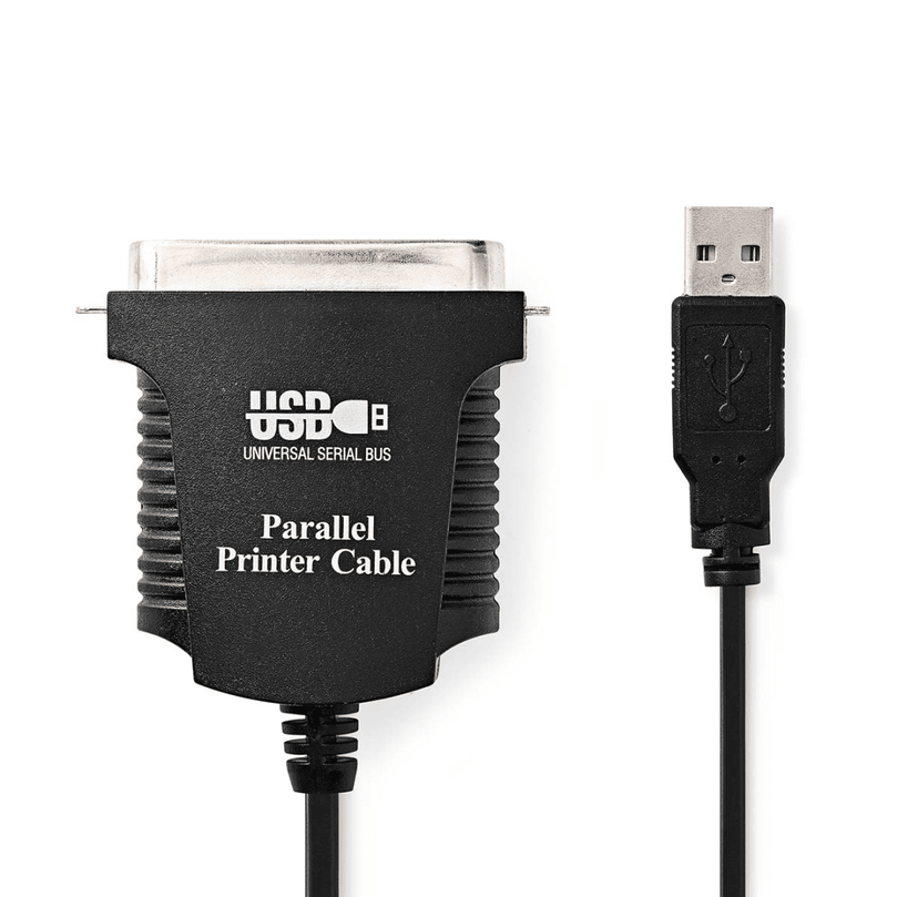 Parallelkabel USB-A Male Centronics 36-Pins Male Vernikkeld 2.00 m Rond PVC Envelop