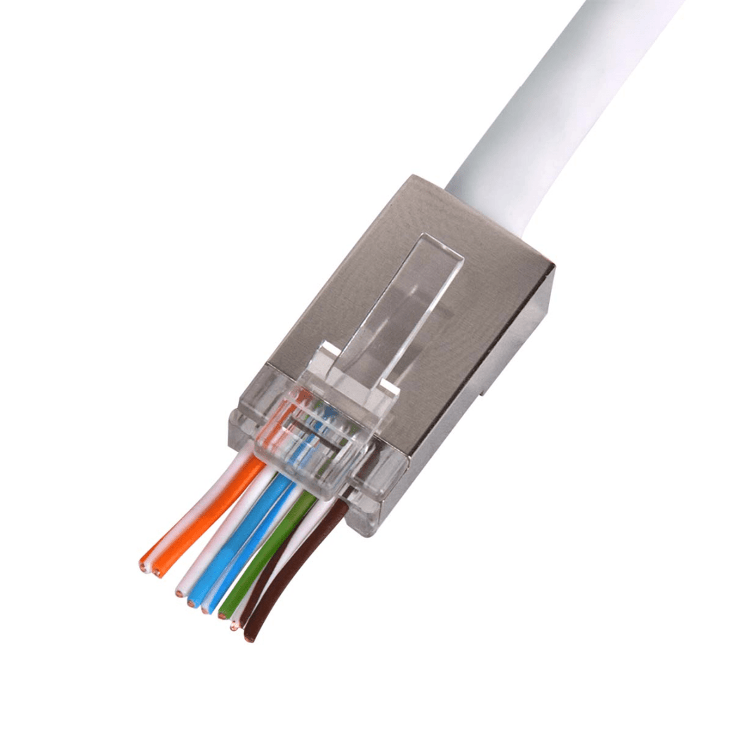 Quick Connect RJ45 CAT6 FTP 10 Quick connect U/FTP CAT6 dataconnector RJ45 met witte thule - 10 stuks