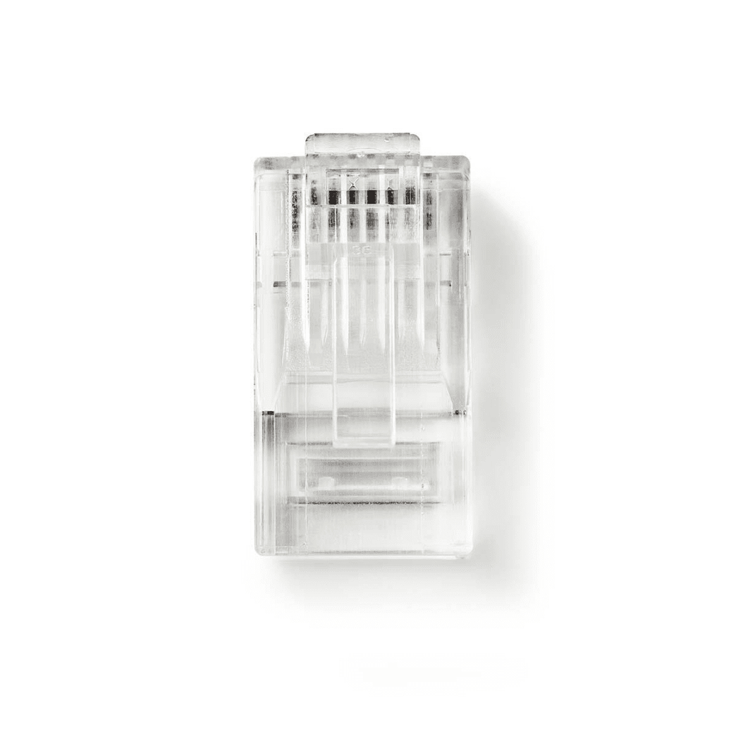 RJ45-Connector Male Stranded UTP CAT6 Recht Verguld 10 Stuks PVC Transparant Envelop