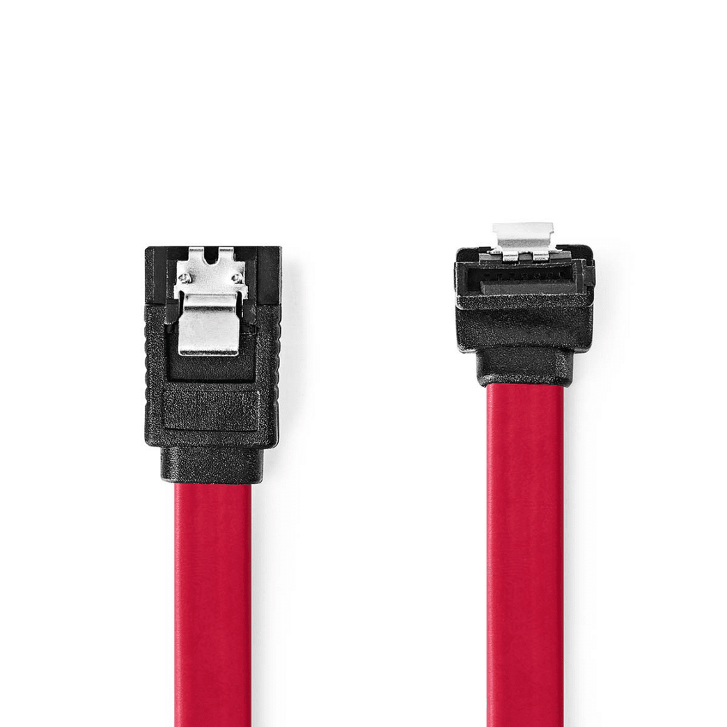 SATA Kabel 3 Gbps SATA 7-Pins Female SATA 7-Pins Female Vernikkeld 0.50 m Plat PVC Rood Envelop