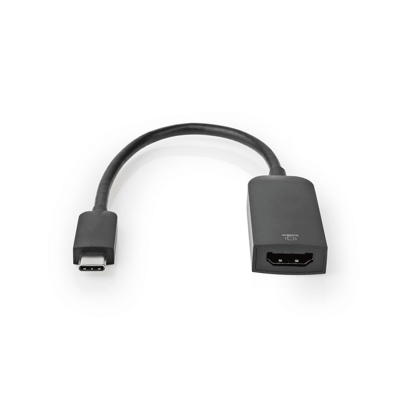USB-C Adapter USB 3.2 Gen 1 USB-C Male HDMI Female 4K@60Hz 0.20 m Rond Vernikkeld PVC Zwart Doos