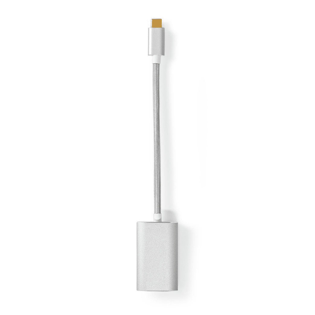 USB-C Adapter USB 3.2 Gen 1 USB-C Male HDMI Female 4K@60Hz Power delivery 0.20 m Rond Verguld Gevlochten / Nylon Zilver Cover Window Box