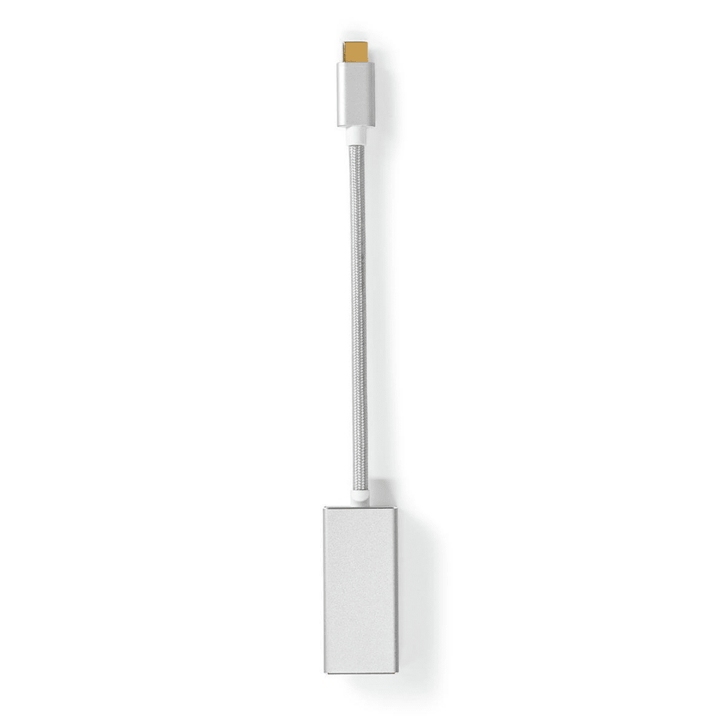 USB-C Adapter USB 3.2 Gen 1 USB-C Male Mini DisplayPort Female 0.20 m Rond Verguld Gevlochten / Nylon Zilver Cover Window Box