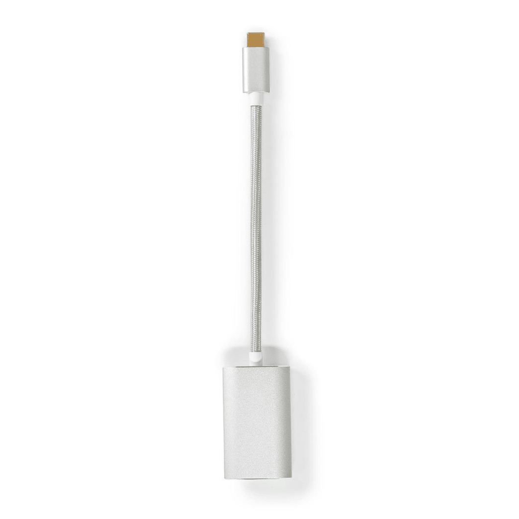 USB-C Adapter USB 3.2 Gen 1 USB-C Male Mini DisplayPort Female Power delivery 0.20 m Rond Verguld Gevlochten / Nylon Zilver Cover Window Box