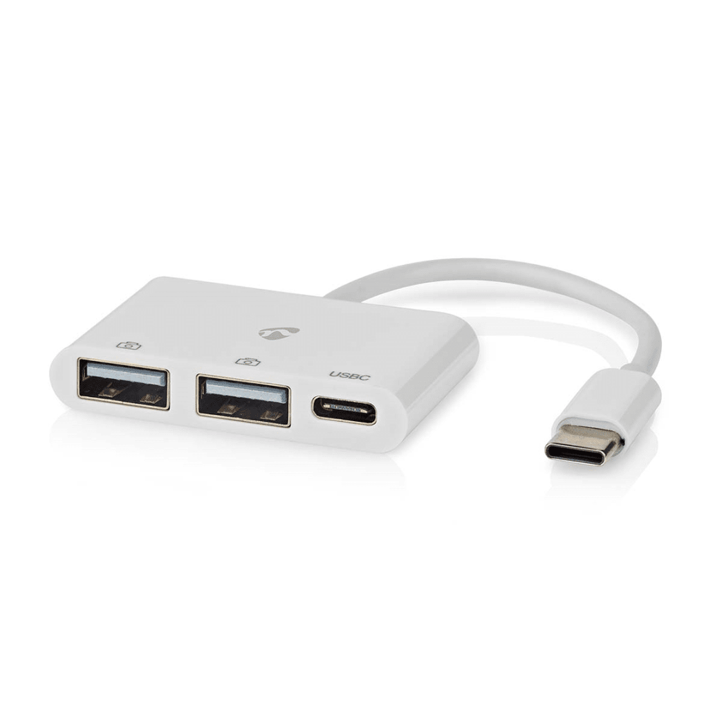 USB-Hub 1x USB-C 1x USB-C / 2x USB 2.0 A Female 3 poort en USB Gevoed