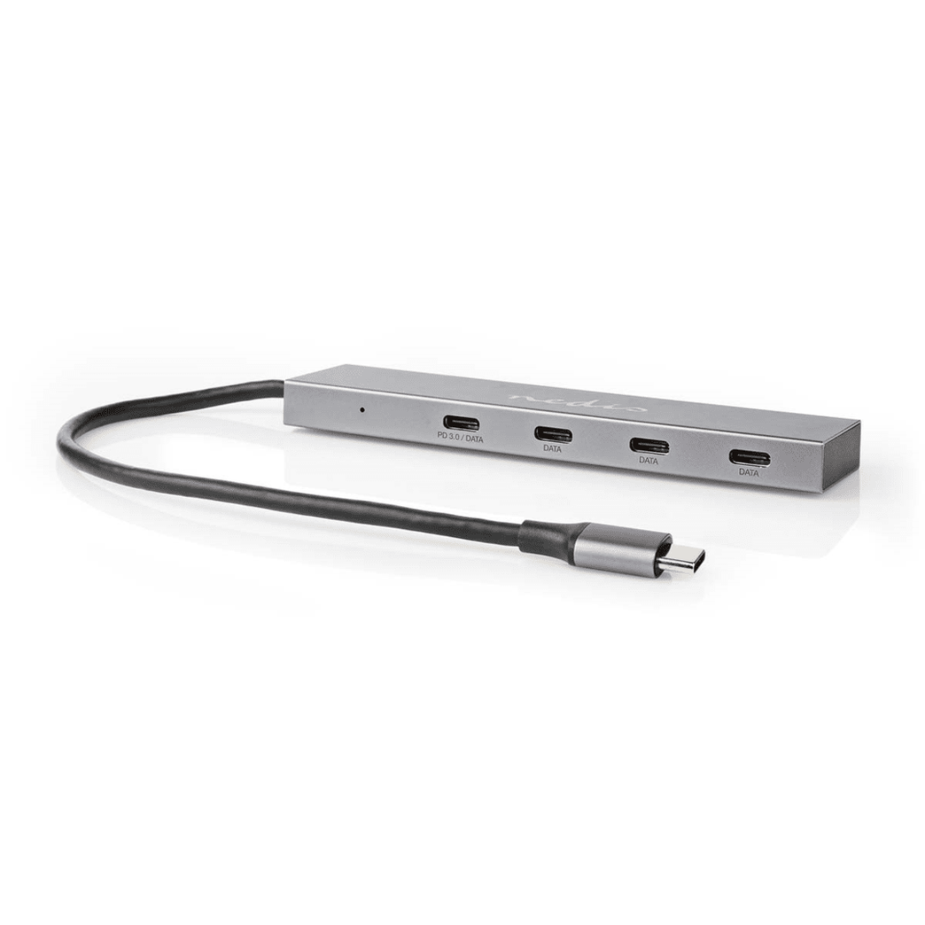 USB-Hub 1x USB-C 3.2 Gen 2 Male USB-C 3.2 Gen 2 Female with PD 3.0 / 3x USB-C 3.2 Gen 2 Female 4-Poorts poort en USB 3.2 Gen 2 USB Gevoed 10 Gbps