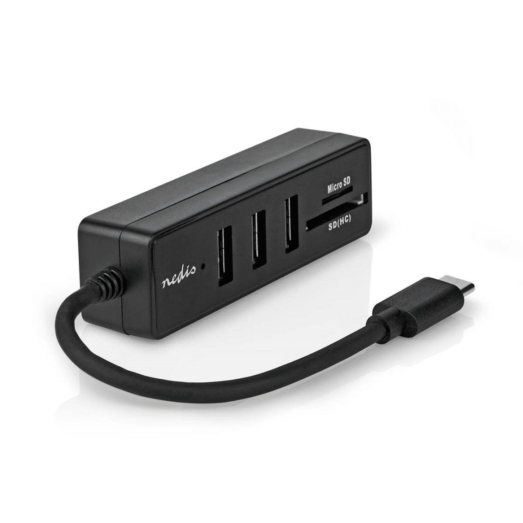 USB-Hub 1x USB-C 3x USB A Female 5-Poorts poort en USB 3.2 Gen 1 USB Gevoed 5 Gbps SD & MicroSD