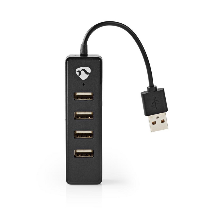 USB-Hub USB-A Male 4x USB A Female 4-Poorts poort en USB 2.0 USB Gevoed
