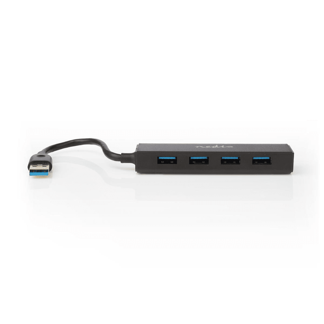 USB-Hub USB-A Male USB-A Female 4-Poorts poort en USB 3.2 Gen 1 USB Gevoed 4x USB