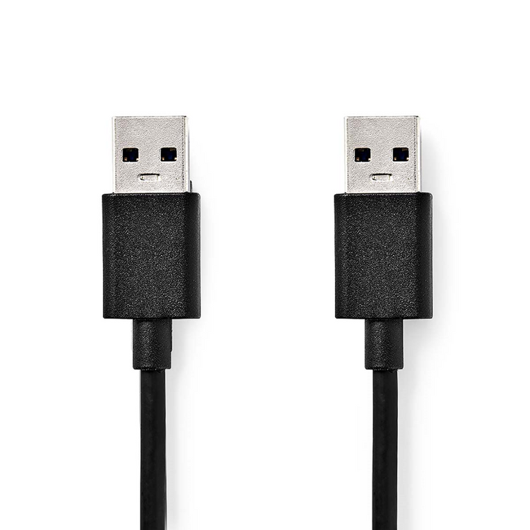 USB-Kabel USB 3.2 Gen 1 USB-A Male USB-A Male 5 Gbps Vernikkeld 2.00 m Rond PVC Zwart Doos