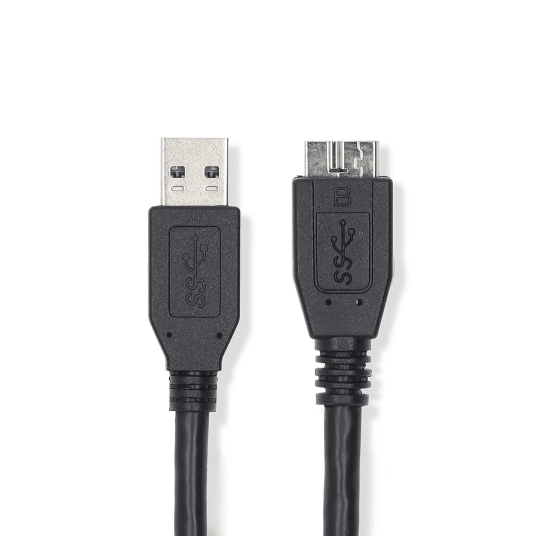USB-Kabel USB 3.2 Gen 1 USB-A Male USB Micro-B Male 5 Gbps Vernikkeld 0.50 m Rond PVC Zwart Label