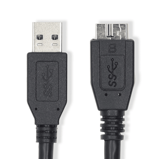 USB-Kabel USB 3.2 Gen 1 USB-A Male USB Micro-B Male 5 Gbps Vernikkeld 1.00 m Rond PVC Blauw Label