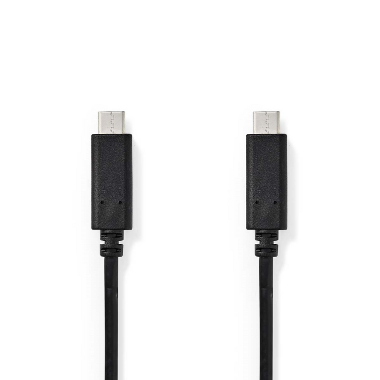 USB-Kabel USB 3.2 Gen 1 USB-C Male USB-C Male 60 W 4K@60Hz 5 Gbps Vernikkeld 1.00 m Rond PVC Zwart Envelop