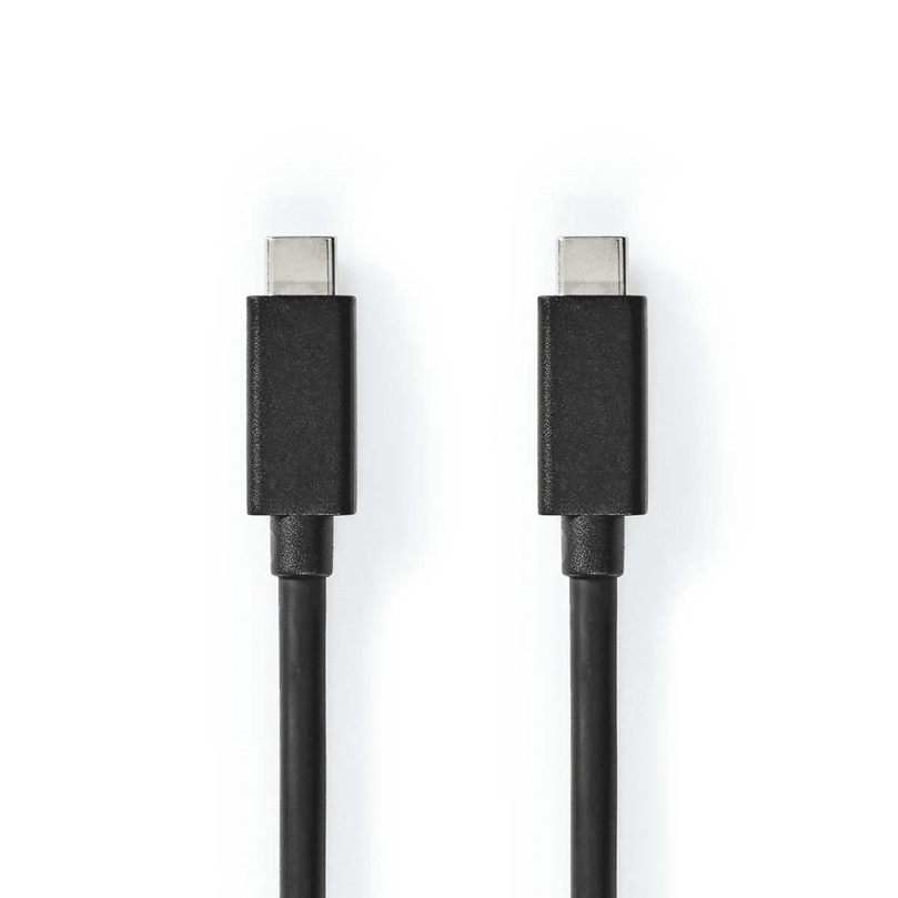 USB-Kabel USB 3.2 Gen 2x2 USB-C Male USB-C Male 100 W 4K@60Hz 20 Gbps Vernikkeld 1.00 m Rond PVC Zwart Doos