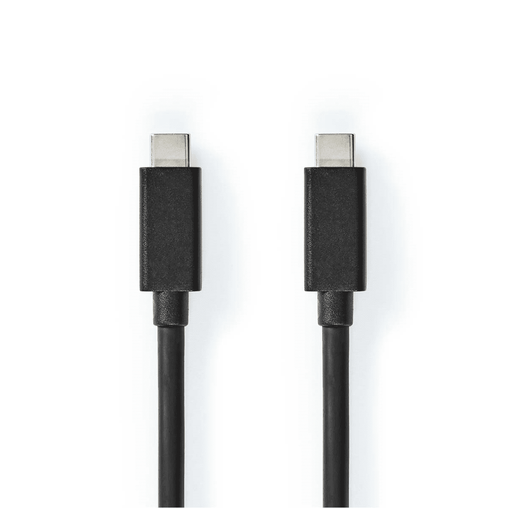 USB-Kabel USB 3.2 Gen 2x2 USB-C Male USB-C Male 100 W 4K@60Hz 20 Gbps Vernikkeld 2.00 m Rond PVC Zwart Label