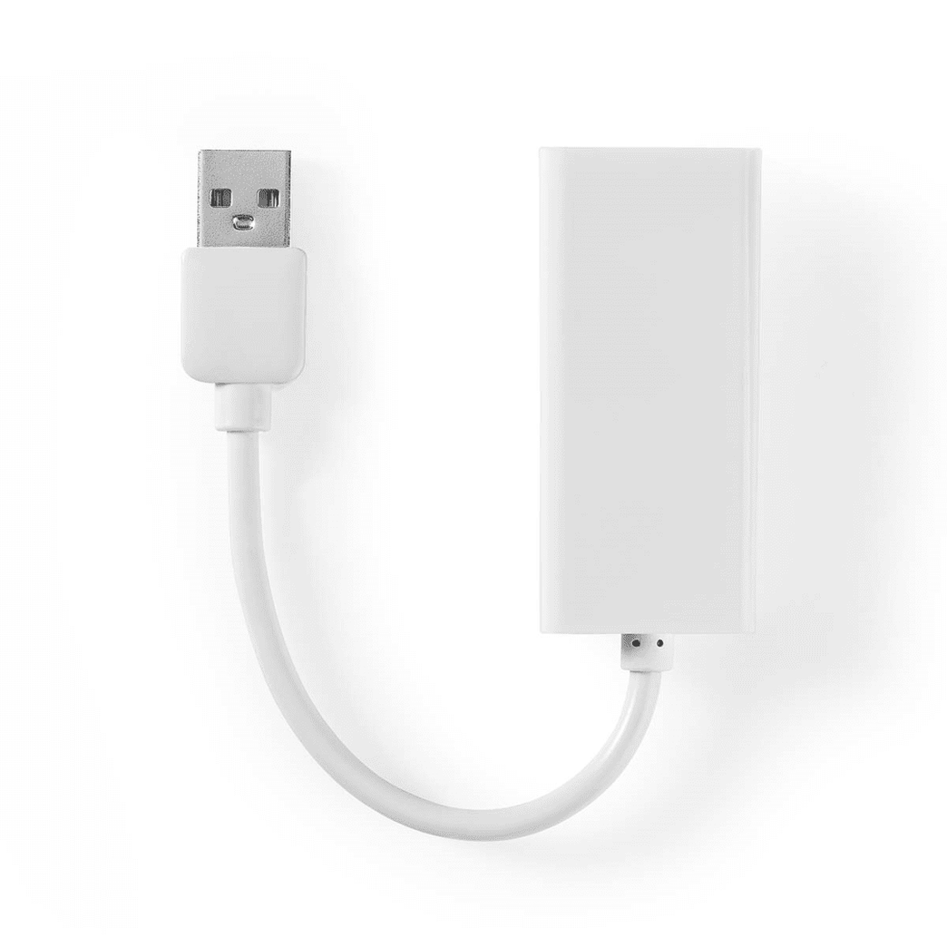 USB-netwerkadapter USB 2.0 100 Mbps USB-A Male RJ45 Female 0.20 m Rond Verguld / Vernikkeld Koper Wit Doos