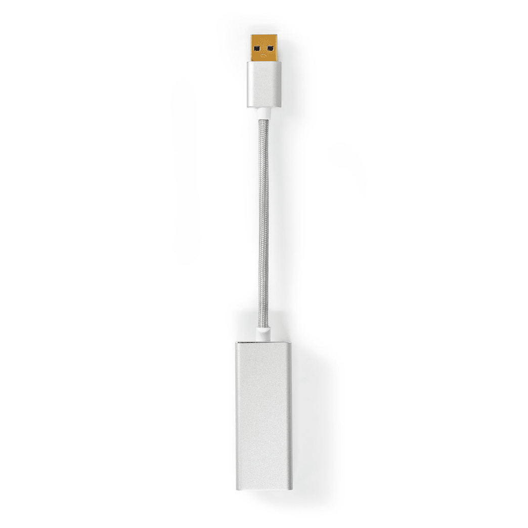 USB-netwerkadapter USB 3.2 Gen 1 1 Gbps USB-A Male RJ45 Female 0.20 m Rond Verguld Koper Zilver Cover Window Box