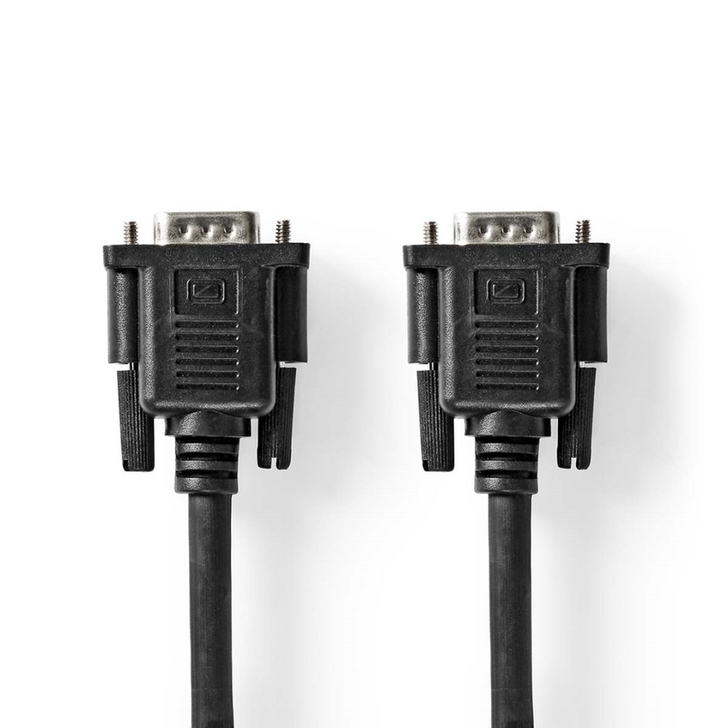 VGA-Kabel VGA Male VGA Female 15p Vernikkeld Maximale resolutie: 1280x800 5.00 m Rond ABS Zwart Label