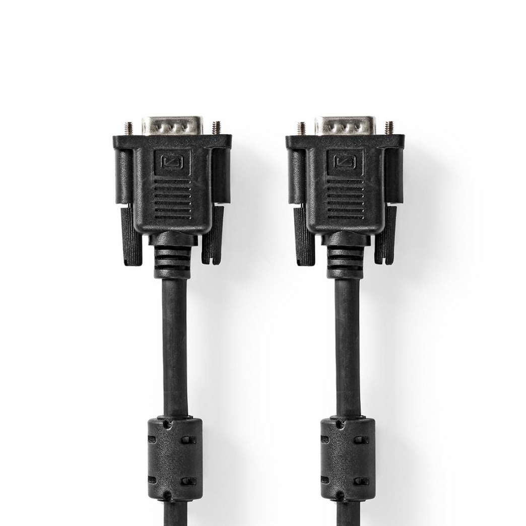 VGA-Kabel VGA Male VGA Male Vernikkeld Maximale resolutie: 1024x768 2.00 m Rond ABS Zwart Doos