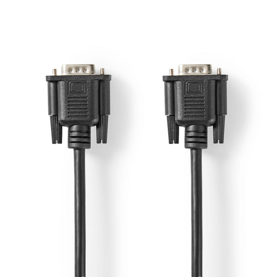 VGA-Kabel VGA Male VGA Male Vernikkeld Maximale resolutie: 1024x768 2.00 m Rond ABS Zwart Label